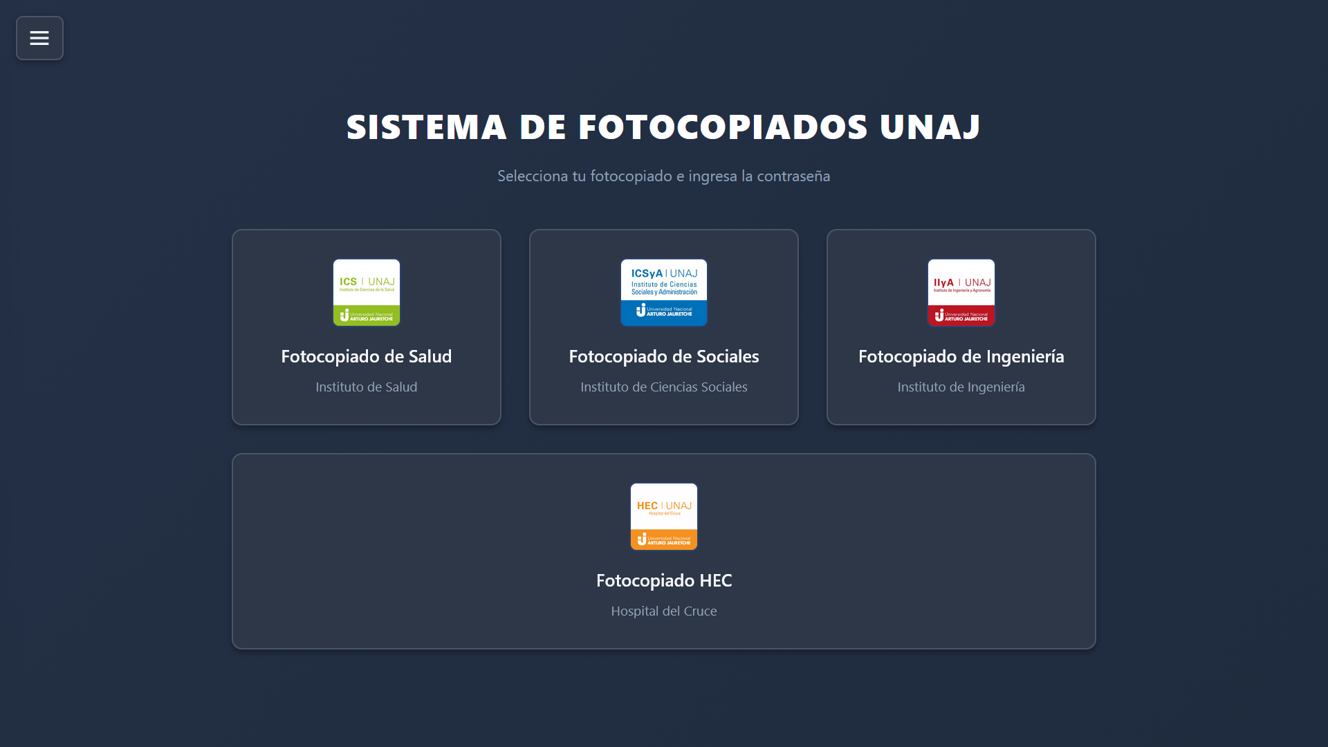 Sistema de Fotocopiado - mockup de proyecto